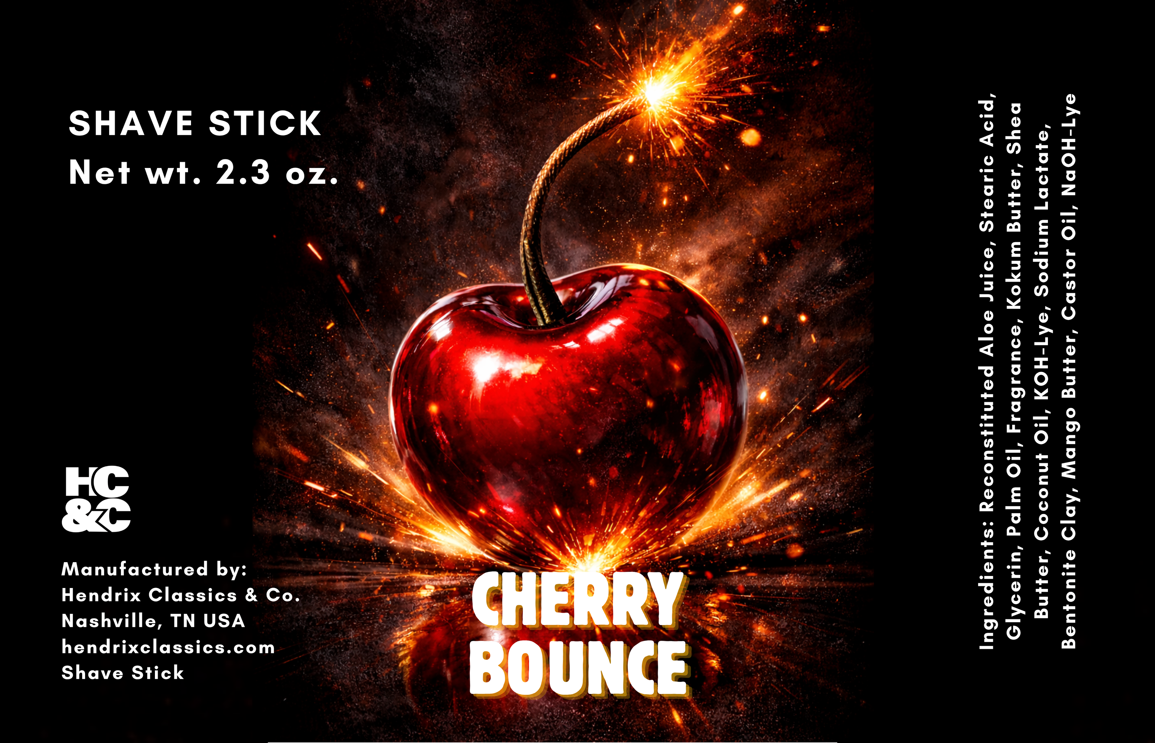 Cherry Bounce Shave Stick (insp. by Tom Ford's Lost Cherry)