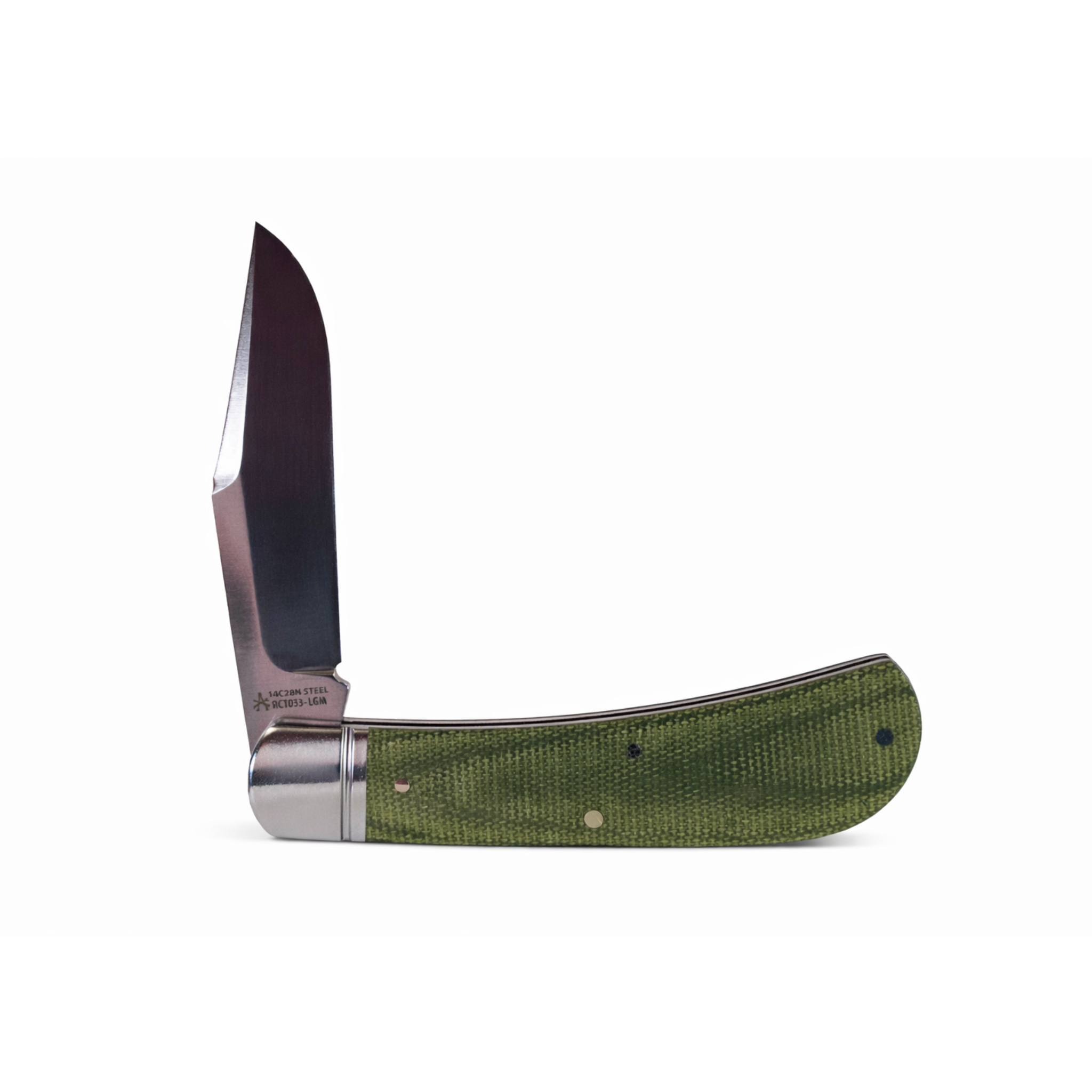 Hatchie River Jack Light Green Micarta (RoseCraft Blades)
