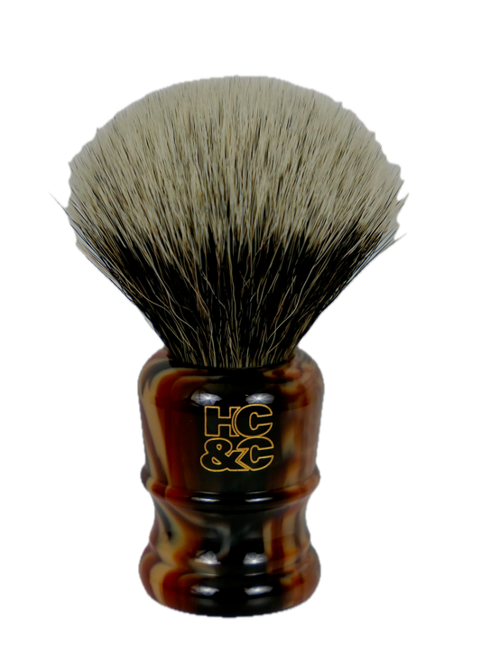 The Black, Red & Tan:  Shave Brush or Empty Handle 24mm