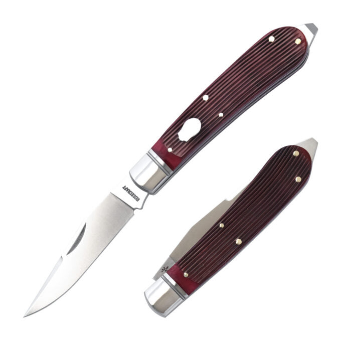 Appalachian Jack Red Barnboard Jigged Bone (RoseCraft Blades)