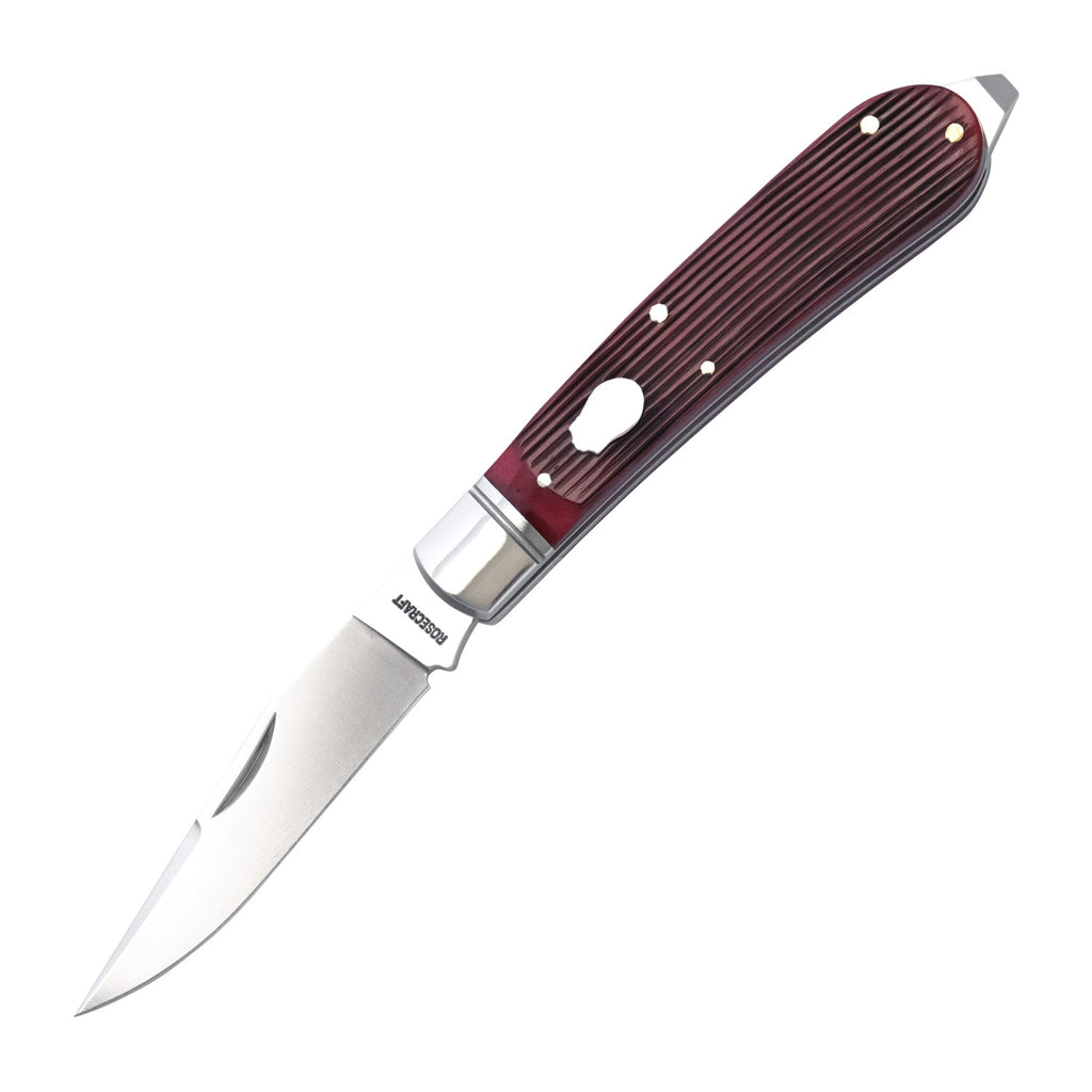 Appalachian Jack Red Barnboard Jigged Bone (RoseCraft Blades)