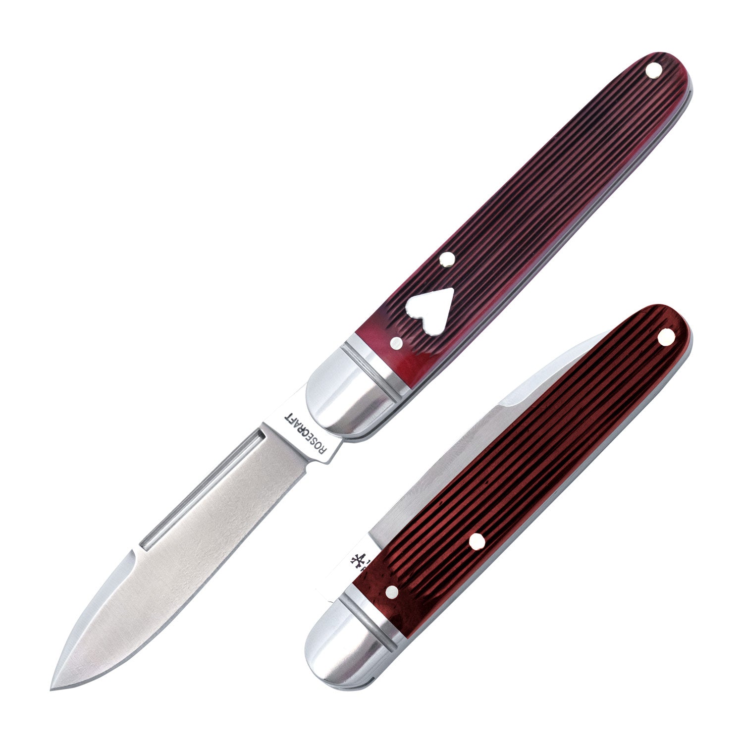Tuckahoe Jack Red Barnboard Jigged Bone (RoseCraft Blades)