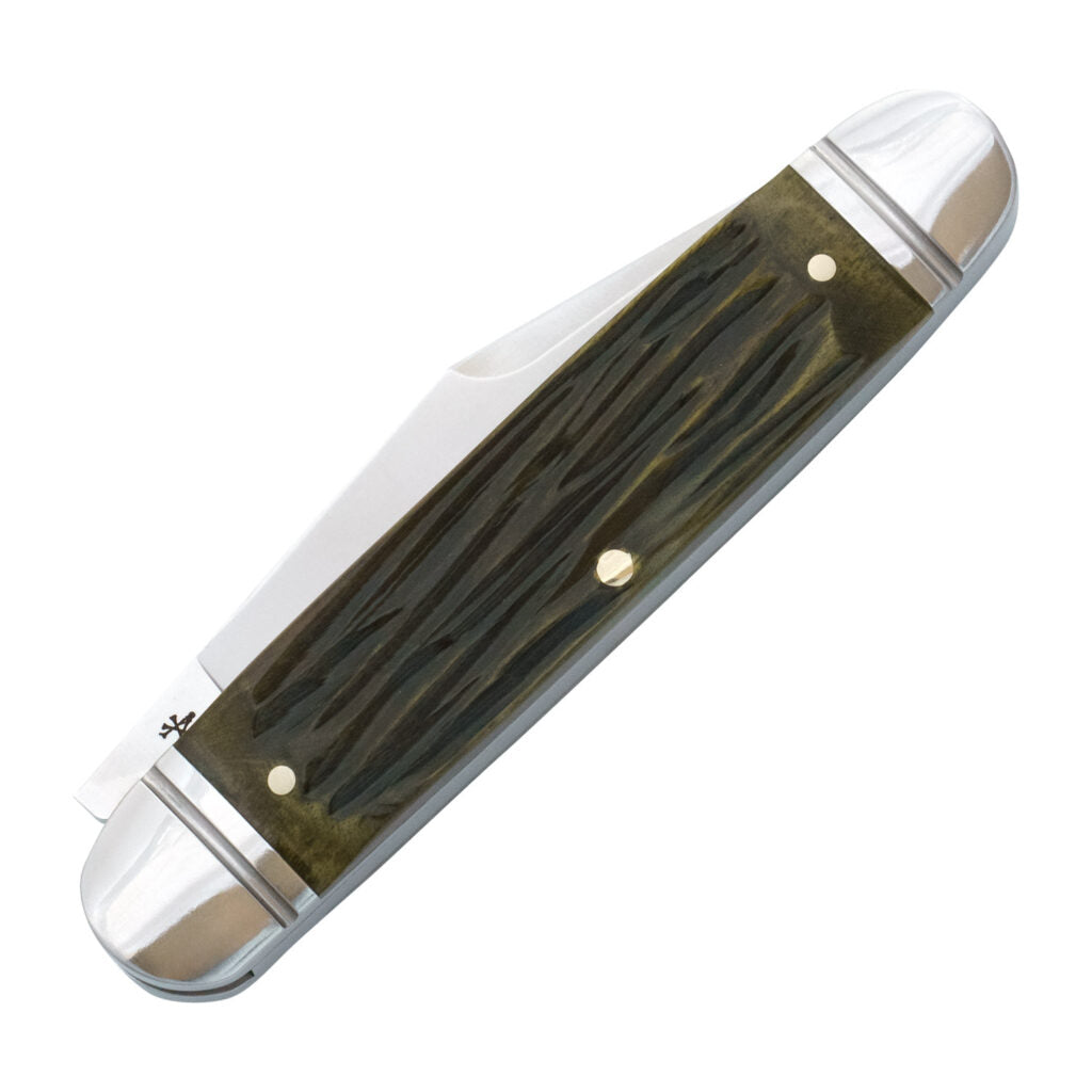 Birchfield Camp Jack Green Jigged Bone (RoseCraft Blades)