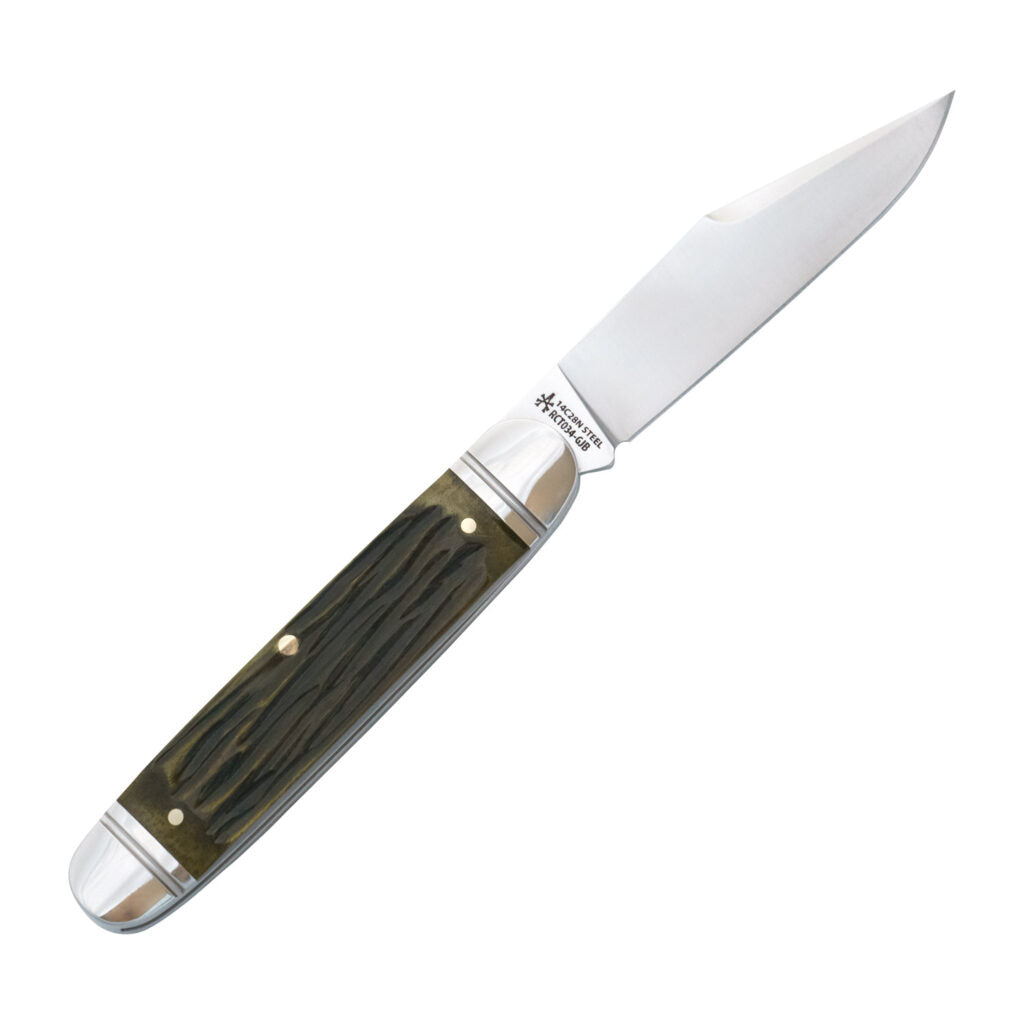 Birchfield Camp Jack Green Jigged Bone (RoseCraft Blades)