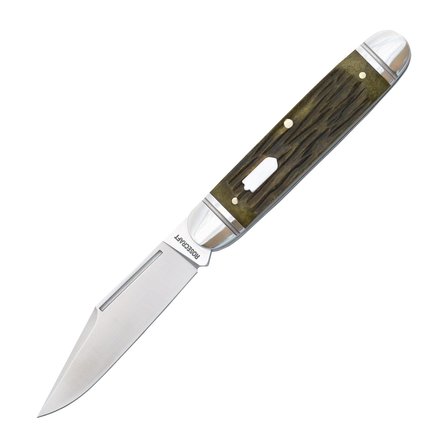 Birchfield Camp Jack Green Jigged Bone (RoseCraft Blades)