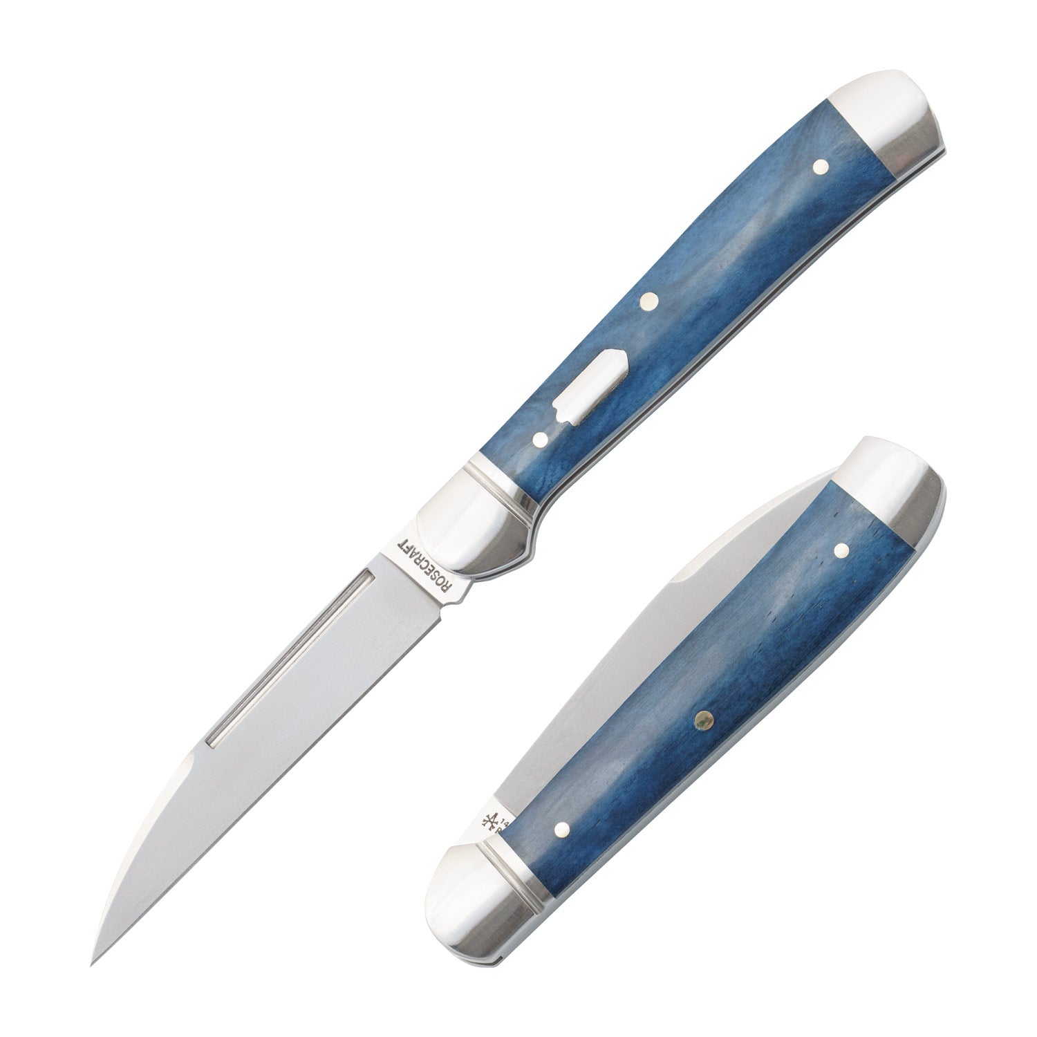Snake Creek Copperhead Vintage Blue Bone (RoseCraft Blades)