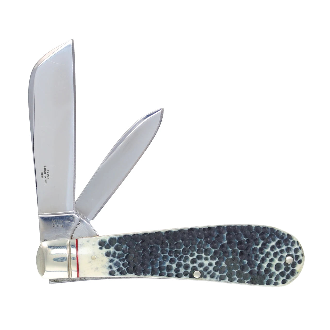 Buckshot Bone Half Hawk Folding Knife (Rough Ryder)