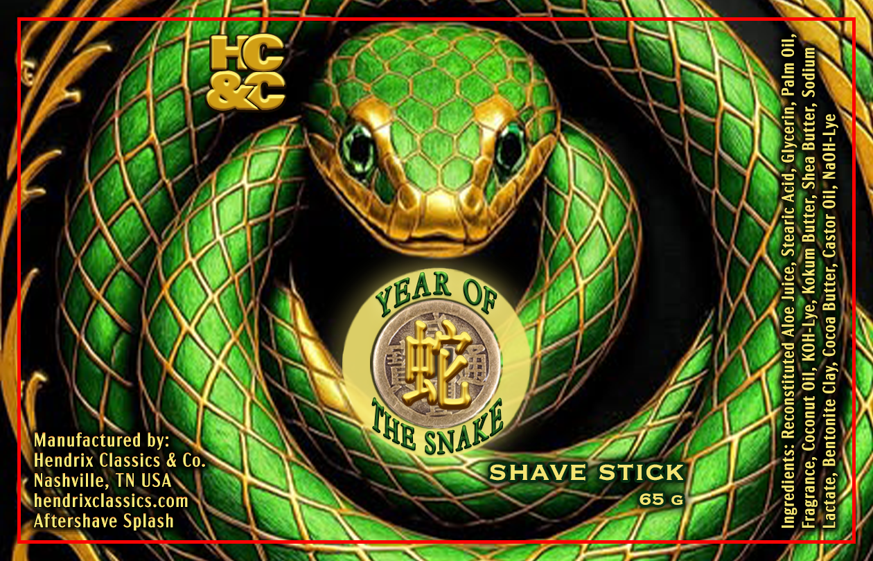 Year of the Snake Shave Stick w/ Fragrance Insp. by Le Male Elixir from JP Gaultier